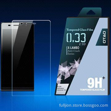 9h 0.15mm 0.2mm 2.5D curved edge round angle tempered-glass screen protector for Huawei p6